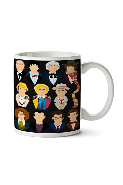 ART HEDİYE كوب مطبوع على الجانبين من The Eleven Doctors