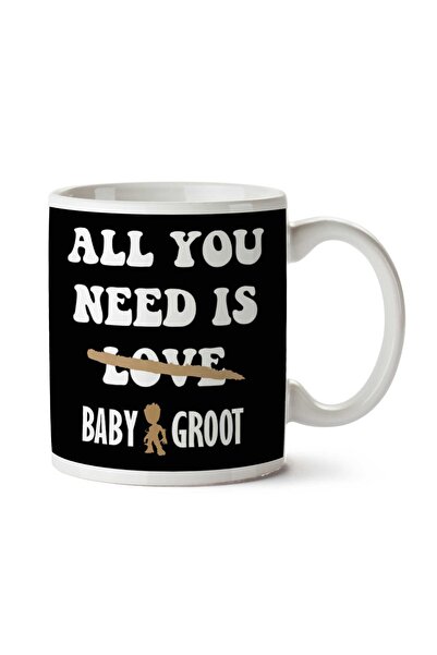 ART HEDİYE كوب مطبوع عليه وجهين من Guardians Of The Galaxy All You Need Is Ba...