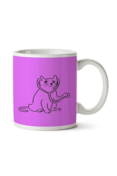 ART HEDİYE Medical Cat by Two Sided Printed Mug