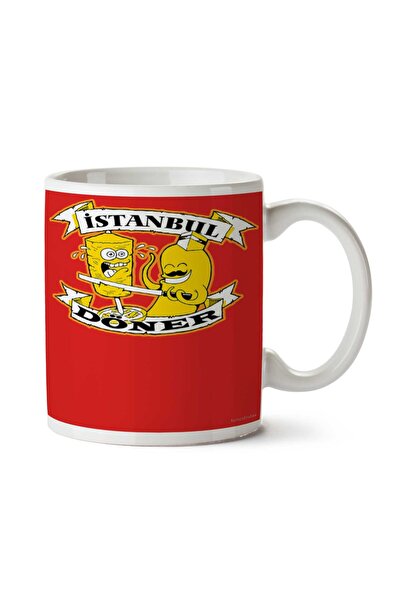 ART HEDİYE كوب اسطنبول الدوار المطبوع على الجانبين