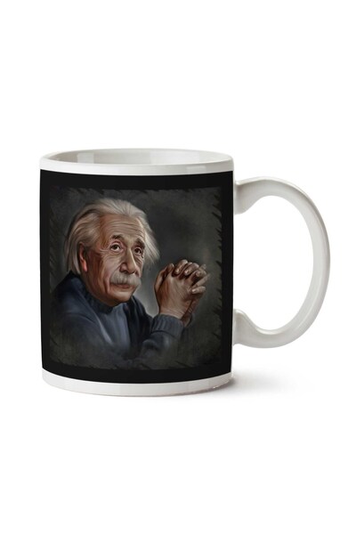 ART HEDİYE كوب ألبرت أينشتاين مطبوع عليه وجهين