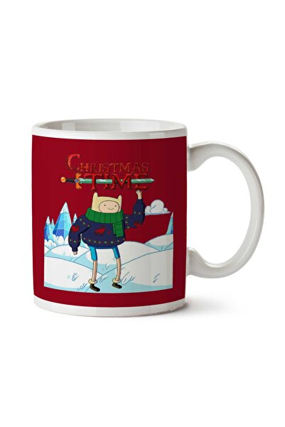 ART HEDİYE كوب مطبوع على الوجهين من Adventure Christmas Time Finn Ice World C...
