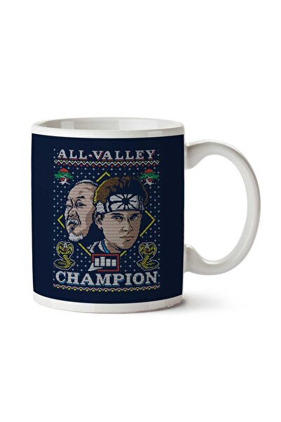 ART HEDİYE كوب مطبوع على الجانبين من Best Around Karate Kid Christmas Knit Pa...
