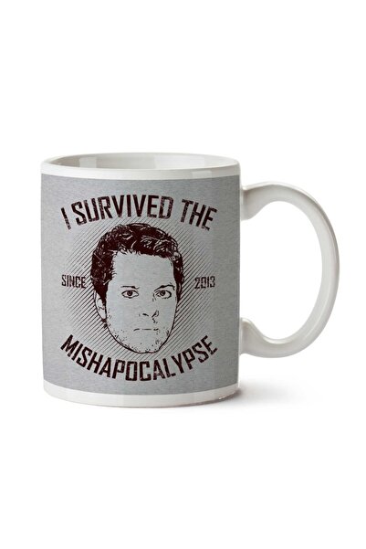 ART HEDİYE كوب I Survived The Mishapocalypse Supernatural مطبوع على الجانبين