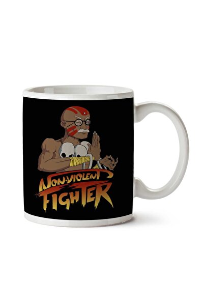 ART HEDİYE كوب غير شرعي مقاتل غاندي ستريت فايتر مطبوع على الجانبين