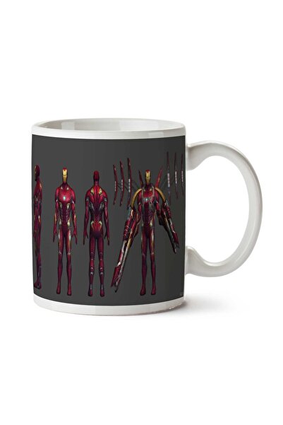 ART HEDİYE iron man appearance Two Side Printed Mug Cup
