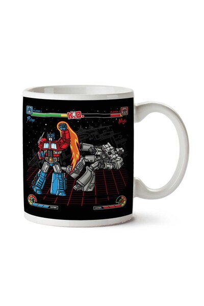 ART HEDİYE كوب ميجا باتل أوبتيموس برايم ميجاترون ترانسفورمرز مطبوع على الجانبين