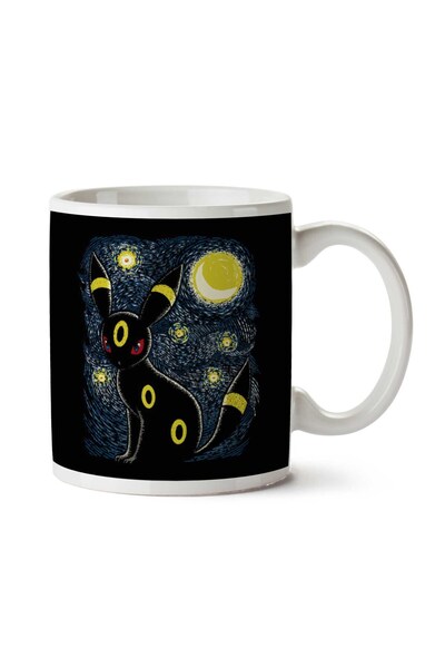 ART HEDİYE كوب بوكيمون أومبريون مون لايت نايت مطبوع على الجانبين