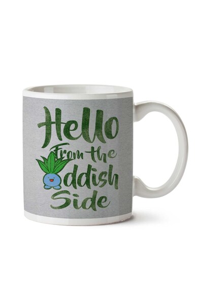 ART HEDİYE كوب مطبوع عليه Hello From The Oddish Side Pokemon على الجانبين