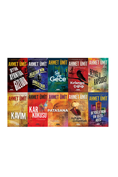 Yapı Kredi Yayınları ahmet ümit-agatha'nın anahtarı kar kokusu-sis ve gece-beyoğlu rapsodisi-patasana-kavim
