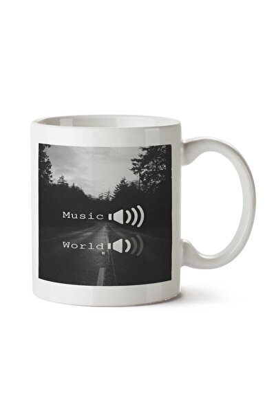 ART HEDİYE Music of the World.png Two Sided Printed Mug