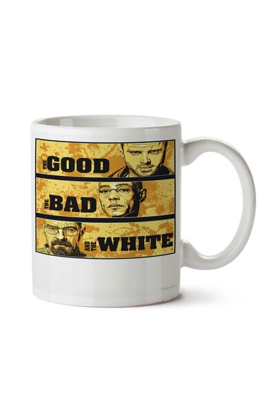 ART HEDİYE كوب مطبوع على الجانبين باللون الأبيض من The Good، The Bad، And The...
