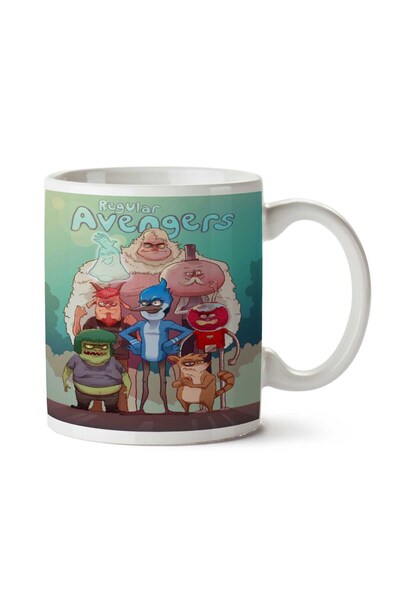 ART HEDİYE كوب أفنجرز العادي - رافائيل مورتاري مطبوع على الجانبين