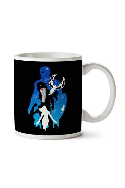 ART HEDİYE كوب كابتن أمريكا للحرب المدنية مطبوع عليه صورة ظلية على الجانبين