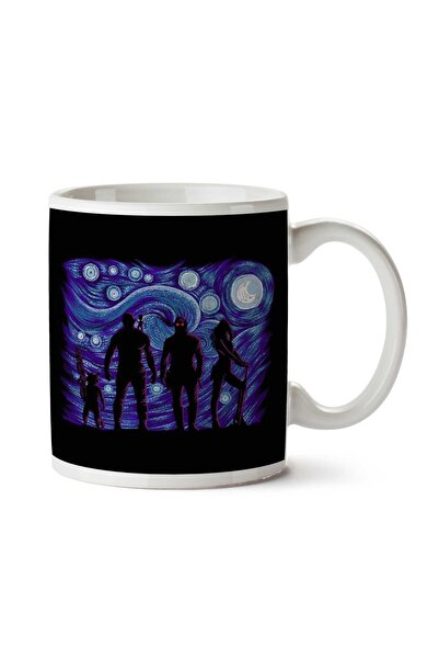 ART HEDİYE كوب مطبوع عليه وجهين من Starry Night Guardians Of The Galaxy