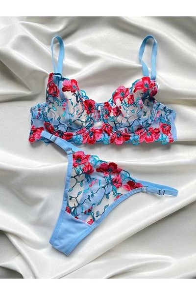 WİNTEX Lacy Colorful Bra Set - Comfort and Elegance