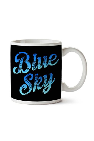 ART HEDİYE كوب بلو سكاي بريكنج باد مطبوع على الجانبين