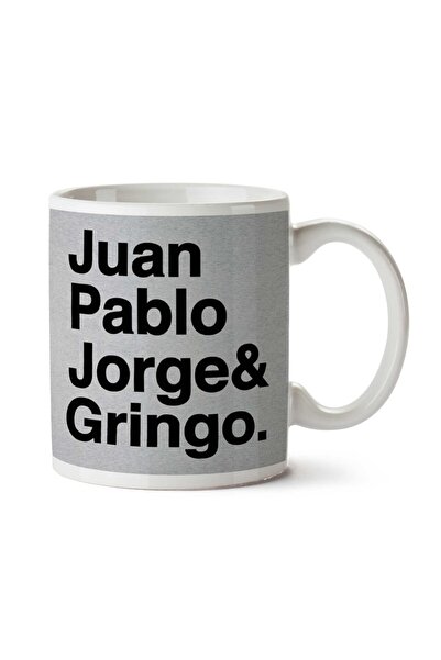 ART HEDİYE كوب لوس بيتلز خوان بابلو خورخي جرينجو أسود مطبوع على الجانبين