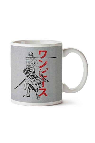 ART HEDİYE Pirate Hunter Kanji One Piece Two Sided Printed Mug