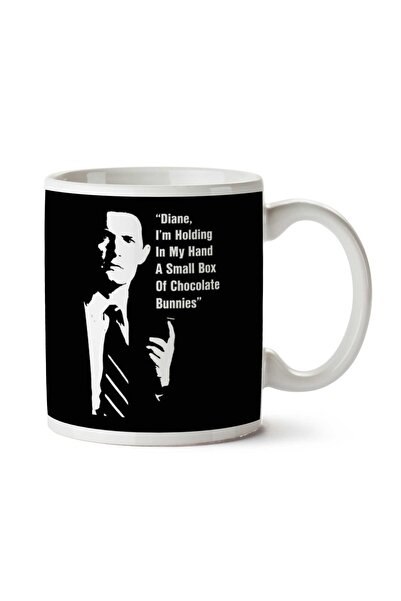 ART HEDİYE كوب مطبوع على الجانبين من Twin Peaks Diane Chocolate Bunnies