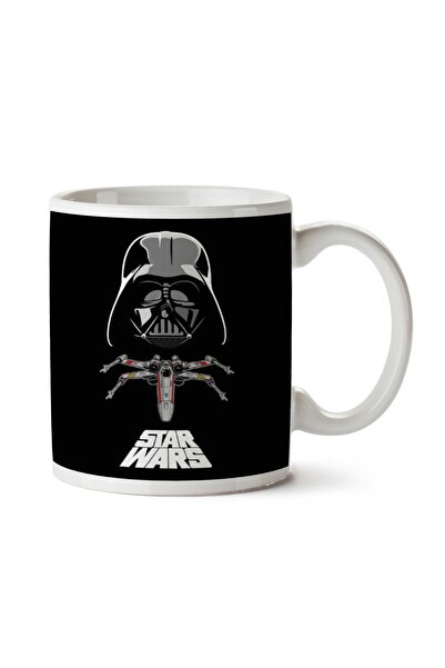 ART HEDİYE كوب مطبوع على الجانبين من Star Wars Darth Vader X-Wing