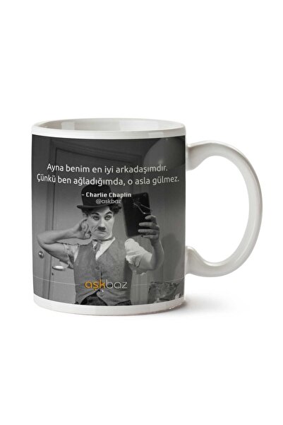 ART HEDİYE كوب تشارلي شابلن ماي بيست فريند مطبوع على الجانبين