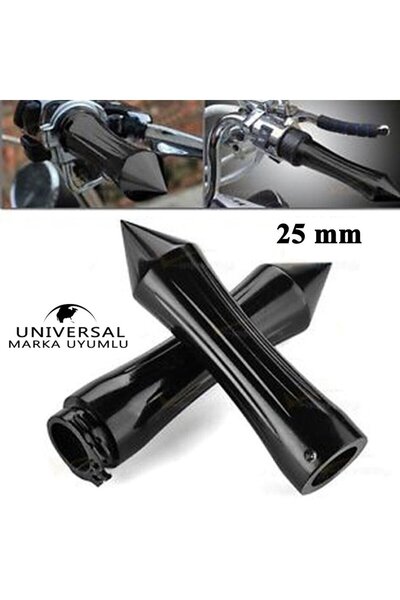 YSGMOTOPARTS Motosiklet Chopper Cruiser Krom Elcik Seti 25 Mm Siyah