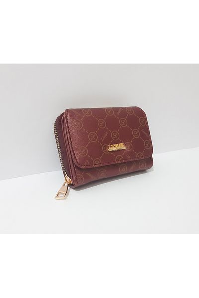 LİONER Women's Wallet Useful Claret Red Women's Wallet