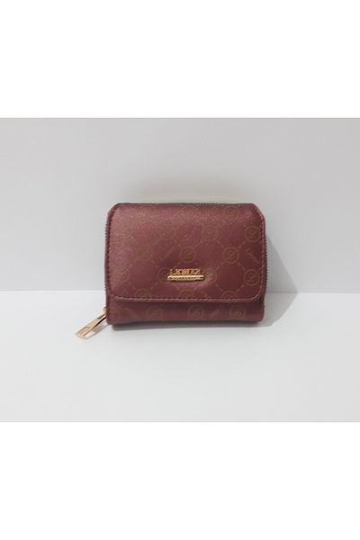 LİONER Women's Wallet Useful Claret Red Women's Wallet