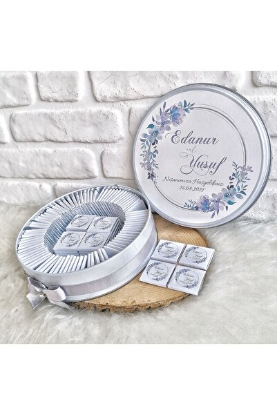 Genel Markalar 200 Adet Çiçek Temalı İsme Özel Nişan-Nikah-Söz -Kız İsteme He...