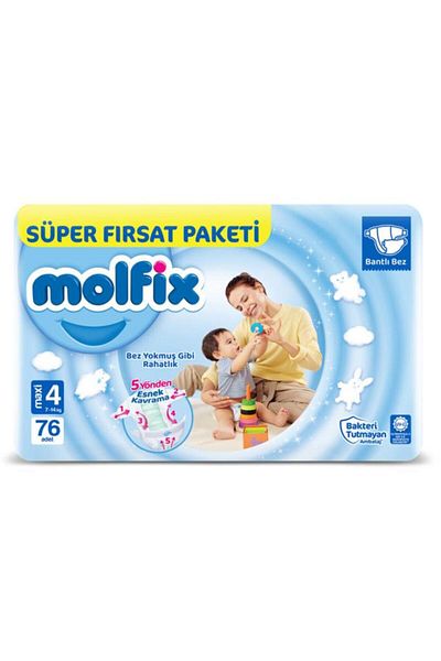 Molfix 4 Maxi 76 Piece Baby Diaper