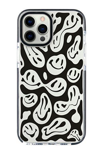 shoptocase Iphone 12 ve 12 PRO Uyumlu Impact Gülen Yüzler Tasarımlı Telefon K...
