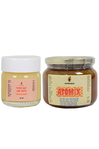 APİMED ARI SÜTÜ (40GR) (PLASTİK KAPAK)+ATOMİX BALLI POLEN ARI SÜTÜ PROPOLİS K...