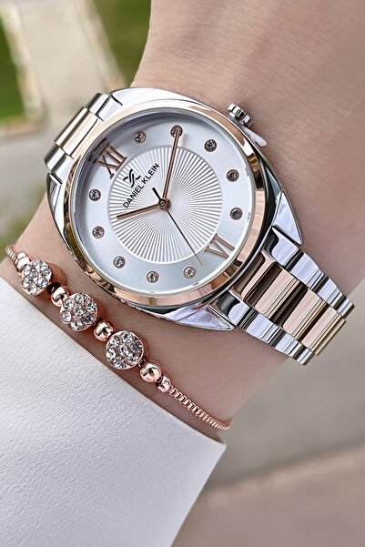 Daniel Klein Rose Gümüş Renk Kadın Kol Saati ve Bileklik