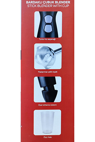 Genel Markalar Türkiyenin Gururu Nar Delta Turbo Çubuk Blender 1200WD Yüksek Performanslı Sürahili %100 Türk Malı