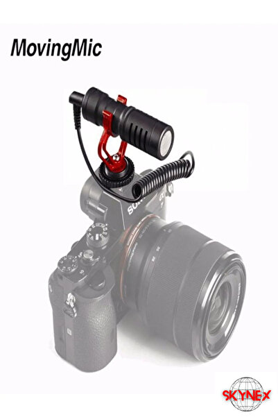 SKYNEX Dslr Video Fotoğraf Makinesi Kamera Üstü Shotgun Mikrofon + Tüylü Sünger
