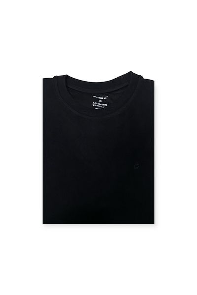 Sadık Collection Ercan Knitwear Men's Large Size Crew Neck Thessaloniki Knitted Black Sweater 2041
