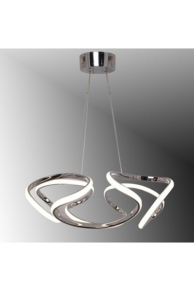 TT AYDINLATMA TT307-40-KR - Led Chandelier, White Light, Chrome Plated TT Lighting Spiral Model