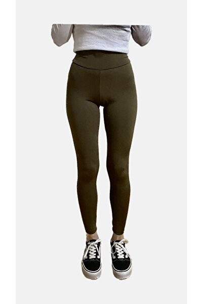 Modoo Tekstil Дамски кафяви еластични дълги клинове