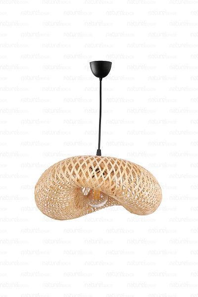 Naturel Home 42cm Bamboo Ellipse Pendant Lamp - Scandinavian, Modern, Bohemian, Rattan Lighting Lamp