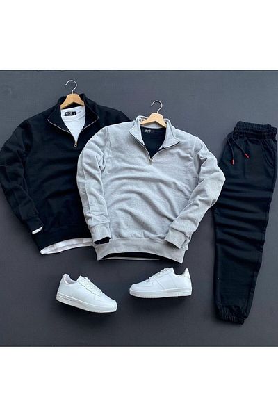 WEARTEX Unisex Cotton Unprinted Sweat-Sweatpants Set of 3