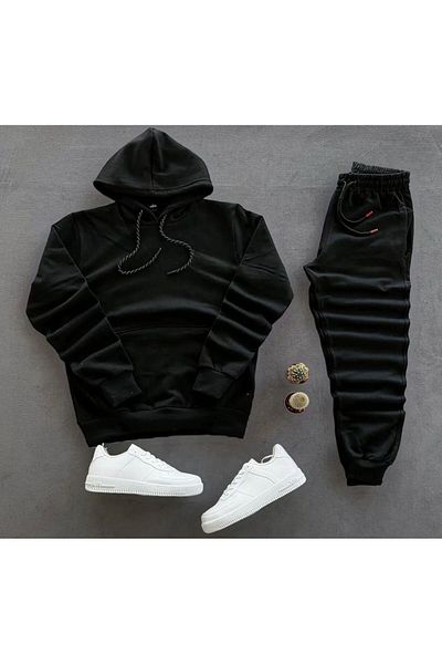 WEARTEX Unisex Cotton Sweatshirt Hooded Sweatpants Set of 2