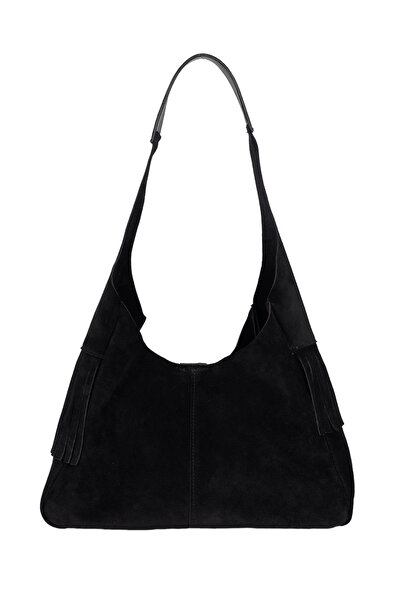 HBS 100 % GERÇEK DERİ omuz çantası 2000 siyah