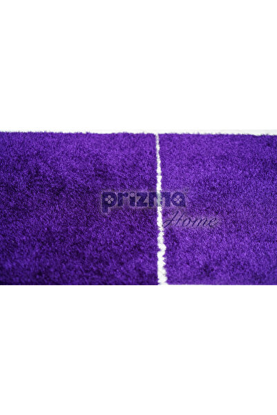 Prizma Romanza, Kaymaz, Yıkanabilir 2'li Banyo Halısı, Paspası | Mor - (60X100) (50X60) Cm