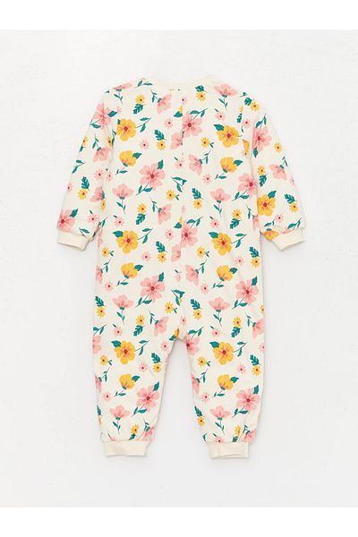 LC Waikiki 1.6 Tog Fiber Baby Girl Sleeping Bag Beige Printed city