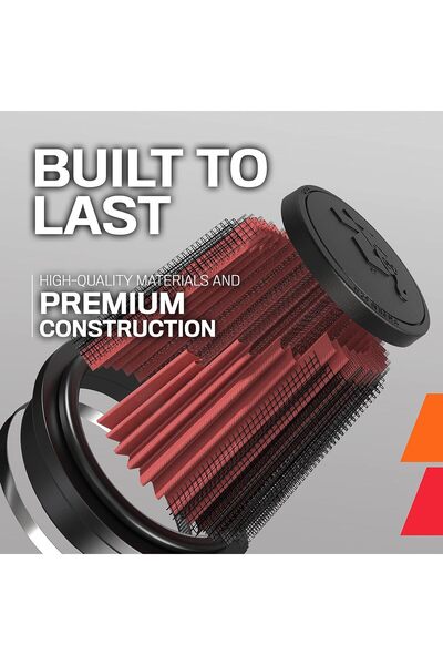 carlone K&N Performans Artırıcı Açık Hava Filtresi 7.6cm Huni Tip Kırmızı Renk - Yüksek Performans