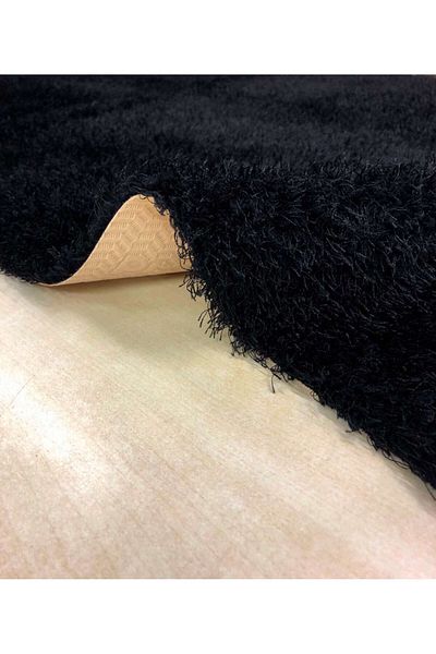 Prizma Romanza, Non-Slip, Washable, Single Bath Rug Mat| Black - (75X110CM)