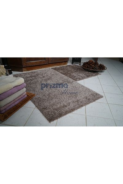 Prizma Romanza, Non-Slip, Washable 2-Piece Bathroom Rug, Mat| Smoked - (60X100) (50X60) cm