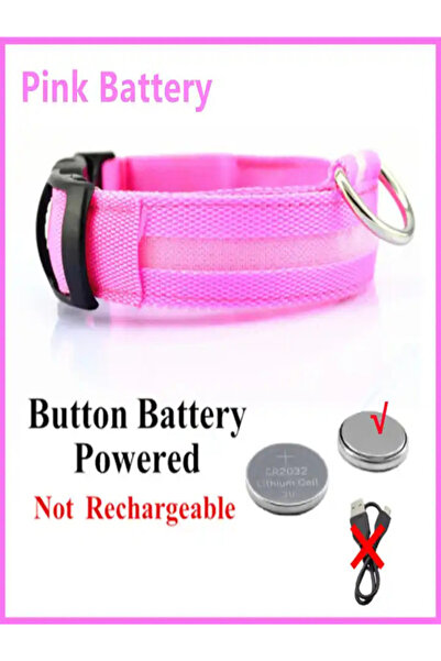 Sihirlicin Su Geçirmez Yanıp Sönen Işık Pet Yaka Pilli Led Lamba Köpek Tasması Gece Yürüyüş Için