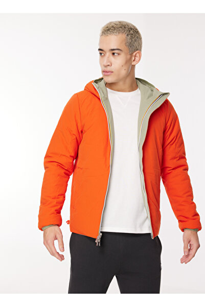 K-Way Yeşil - Turuncu Erkek Mont K21253W_JACK WARM DOUBLE